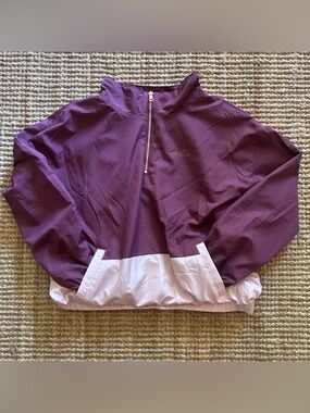 Girls Justice Purple and Light Pink Quarter-Zip Pullover Windbreaker size 18-20
